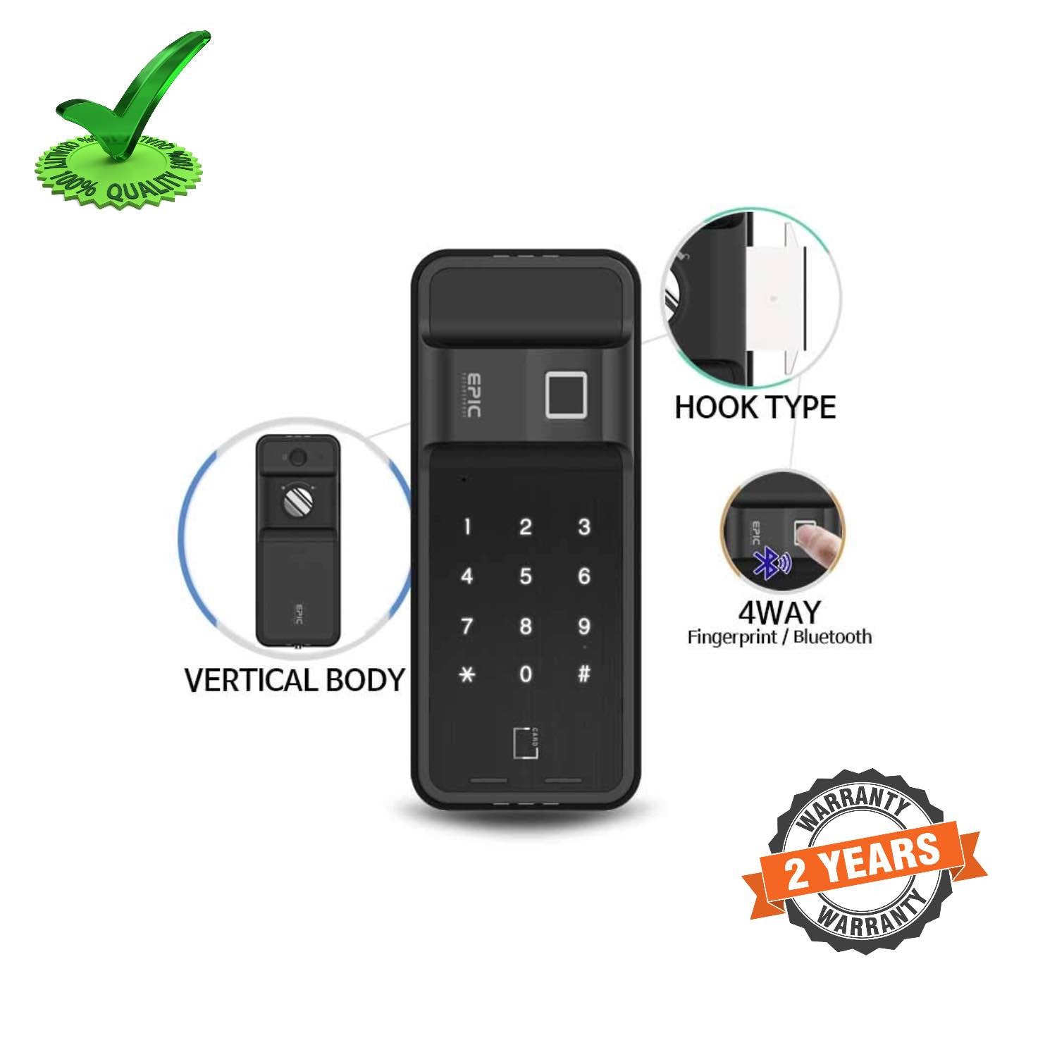 Epic ES-F500H 4way to Open Finger Print Digital Door Lock Epic ES-F500H 4way to Open Finger Print Digital Door Lock